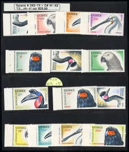 Guiana Stamps # 263-74C MNH VF Scott Value $28.90