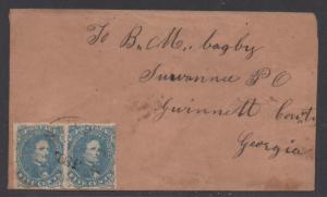 **CSA Cover, SC# 4, No Town, Tied by Black CDS, to Georgia, CV $550.00