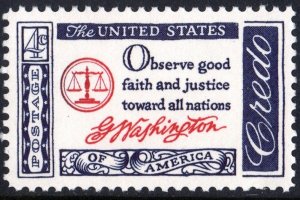 SC#1139 4¢ Credo: George Washington (1960) MNH