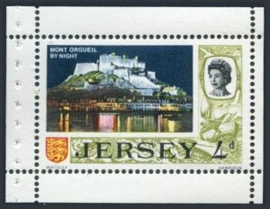 Jersey 11a booklet pane, MNH. Michel 8-I. Bailiwick issues 1969. Mont Orgueil.