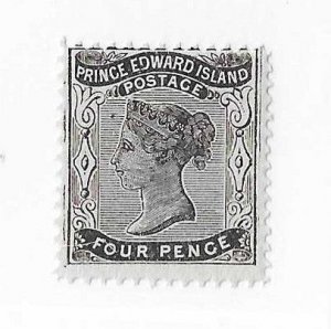 Prince Edward Island Sc #9  4p black with frame variety NH VF