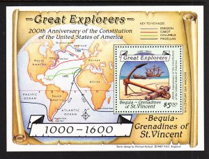 St Vincent Grenadines Bequia 259 Souvenir Sheet MNH VF