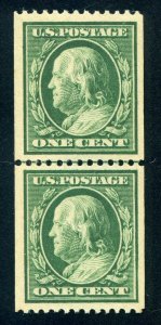 US SCOTT #348 LINE PAIR MINT-VF-XF-OG-NH GRADED 85 W/ PSE CERT