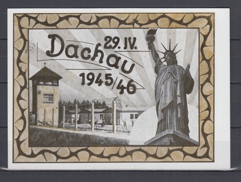 Third Reich Propaganda Postcard WWII Dachau 1945