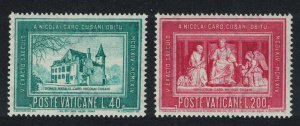 Vatican Nicholas Cues Cardinal Cusanus 2v 1964 MNH SC#395-396 SG#442-443