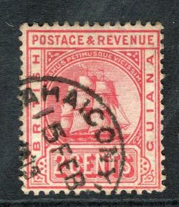 BRITISH GUIANA; 1907-10 early issue 2c. used + fine POSTMARK, 