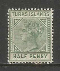 Turks Isl.    #48  MVLH  (1885)  c.v. $6.50