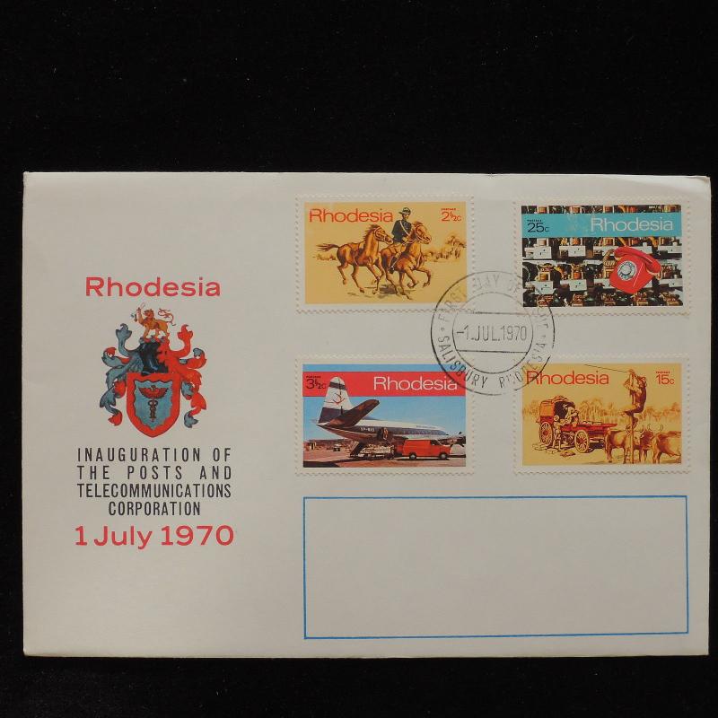 ZS-AC726 RHODESIA - Fdc, 1970 Inauguration Of Posts And Telecomm. Corp. Cover