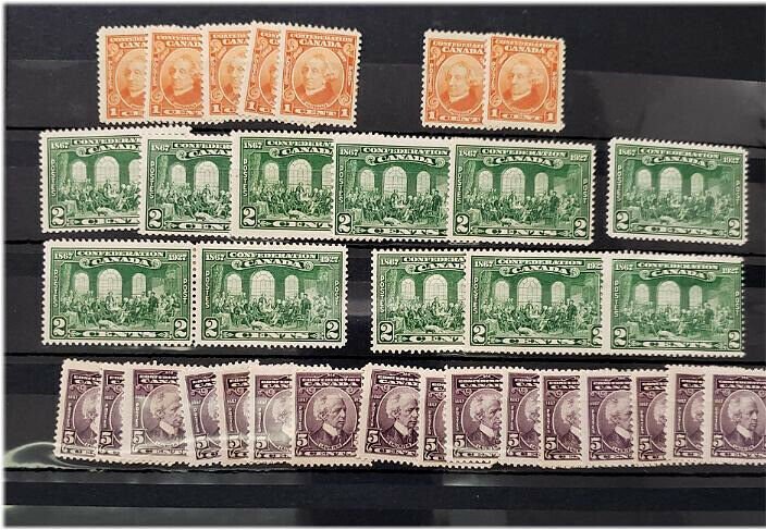 HERRICKSTAMP CANADA Unused Lot Hinged w/ OG. Pre-1940 Stock. Scott Approx $4900