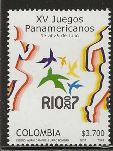 Colombia 2007, Scott 1276, Pan-American Games, Rio de Janeiro