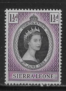 Sierra Leone 194 Queen Elizabeth Coronation single MNH c.v. $0.40