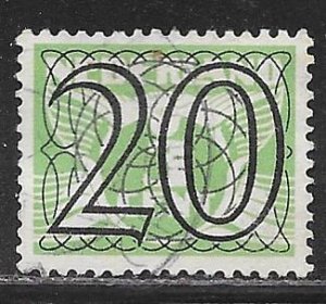 Netherlands 232: 20c on 3c Numeral, used, F-VF