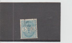 Danish West Indies  Scott#  22  Used  (1900 Arms)