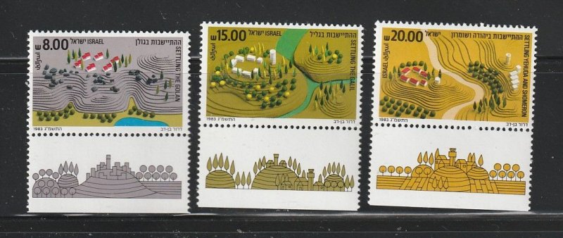 Israel 834-836 With Tabs Set MNH Views (C)