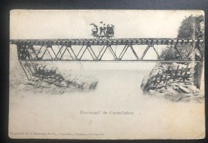 1912 Chile Real Picture Postcard cover RPPC Curanilahue Railroad