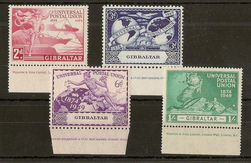 Gibraltar 1949 UPU Imprints Mint