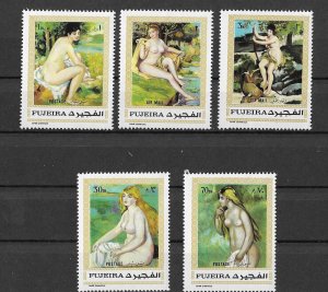 Fujeira MNH Set Of Nude Paintings