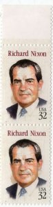 Scott #2955 Richard M Nixon 37th President Vertical Pair of Stamps - MNH