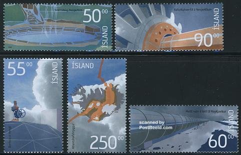 Iceland 2004, Geothermal energy 5v, MNH