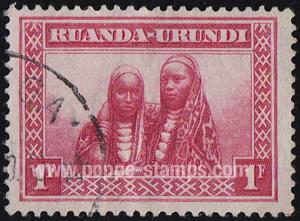 Ruanda Urundi, Sc , SG 92 Used, Hinged - 1931 1f.  - Nati...