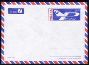 Poland Postal Stationery Envelope #CK 61 from 1976; Mint