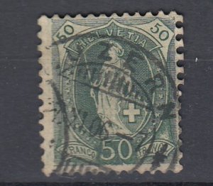 J30039, 1905 switzerland used #109 helvetia green perf 11 1/2 x 11