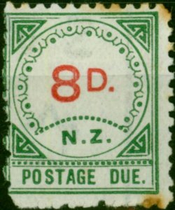 New Zealand 1899 8d Carmine & Green SGD2 Good MM