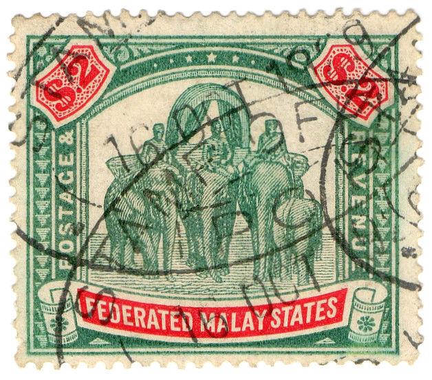 (I.B) Federated Malaya States Revenue : Duty Stamp $2