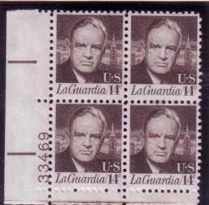 Plt Blk Sc# 1397 LaGuardia MNH #33469 LL