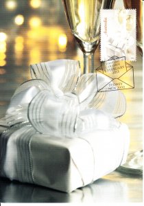 Australia 2013 Maxicard Sc #3845 $1.20 Champagne flutes, gift 