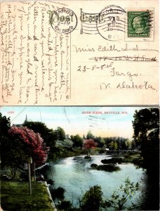 United States, Picture Postcards, North Carolina, Wisconsin, U.S. Flag's