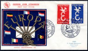 France 889-890 Europa Typed FDC