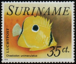 Suriname C55 - Mint-NH - 35c Teardrop Butterflyfish (1976) (cv $0.80)