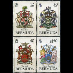 BERMUDA 1985 - Scott# 474-7 Coats of Arms Set of 4 NH