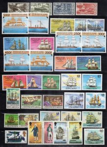 Sailing Ships Stamp Collection MNH Ships Boats Transportation ZAYIX 0424S0321