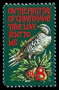 PCBstamps   US #1445 8c Christmas, Partridge, MNH, (10)