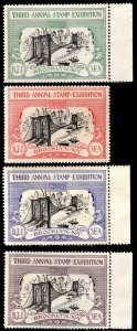 1934 US Cinderella Third Annual Stamp Exhibition Brooklyn New York Set/4