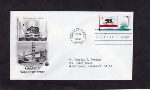 4279 California Flag, FDC PCS addressed