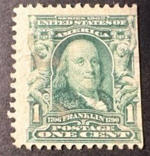 US# 300 1c Franklin 1903 used very light cancellation