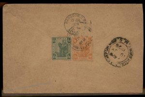 Malay Federated States Tiger 1929 TAMPIN to RANGOON Cover 89149