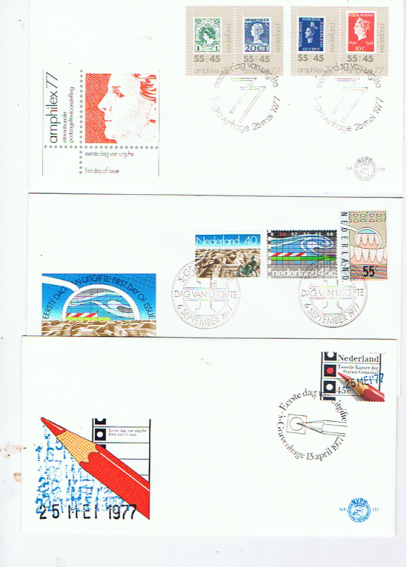 NETHERLANDS 1977  FDC's