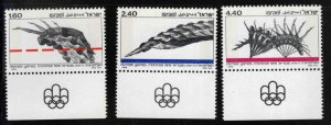 ISRAEL Scott 602-604 MNH** Olympic stamp set  with tabs