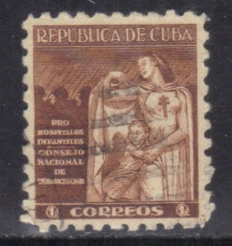 CUBA SC# RA8  **USED** 1943  1c   OVERPRINT   SEE SCAN