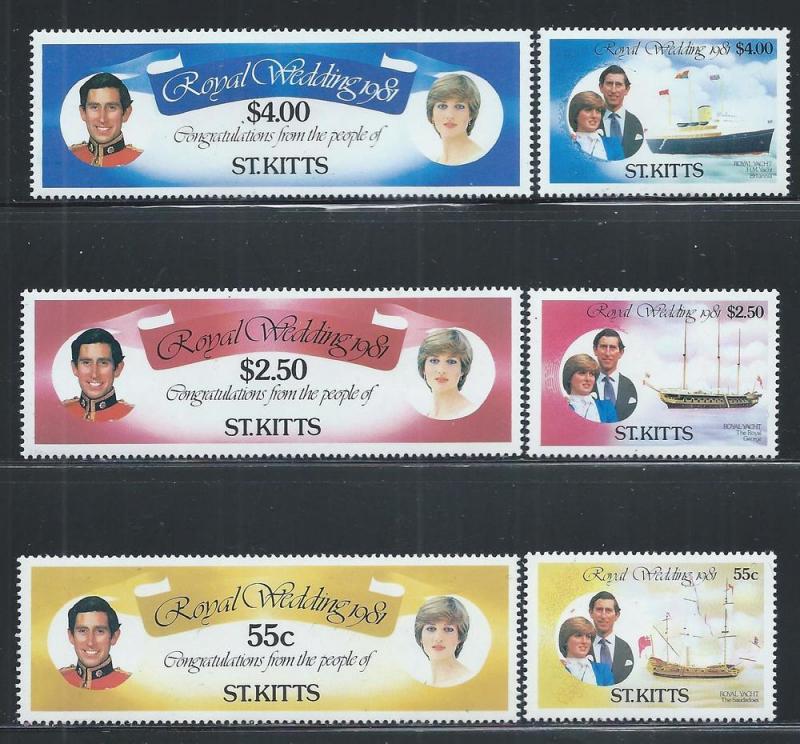 ST. KITTS SC# 75-80 FVF MNH 1981