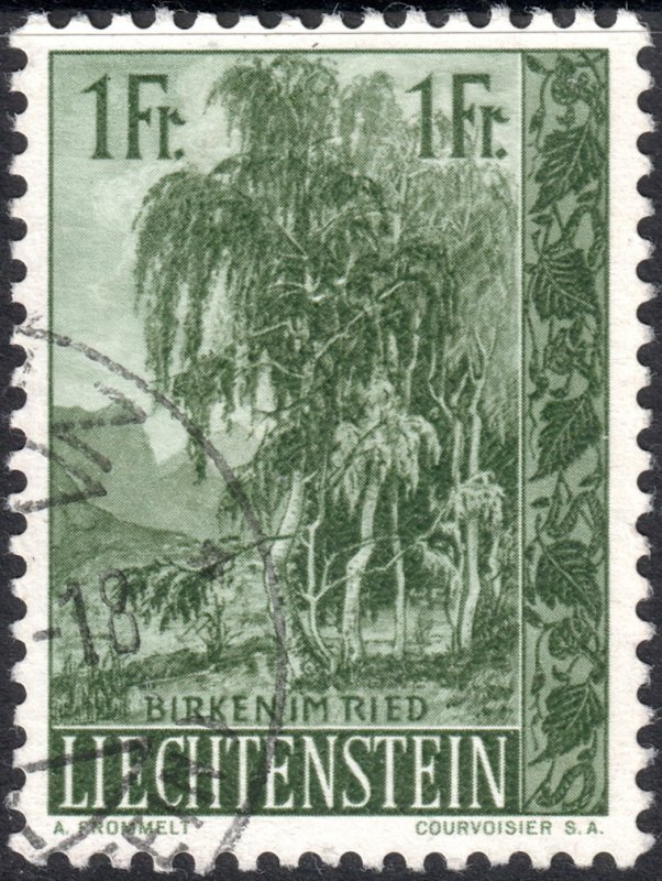 Liechtenstein #314  Used - Birches (1957)