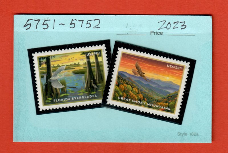 5751 & 5752 Priority & Express Mail ( NICELY  MOUNTED ) Singles MNH (TRACKING)