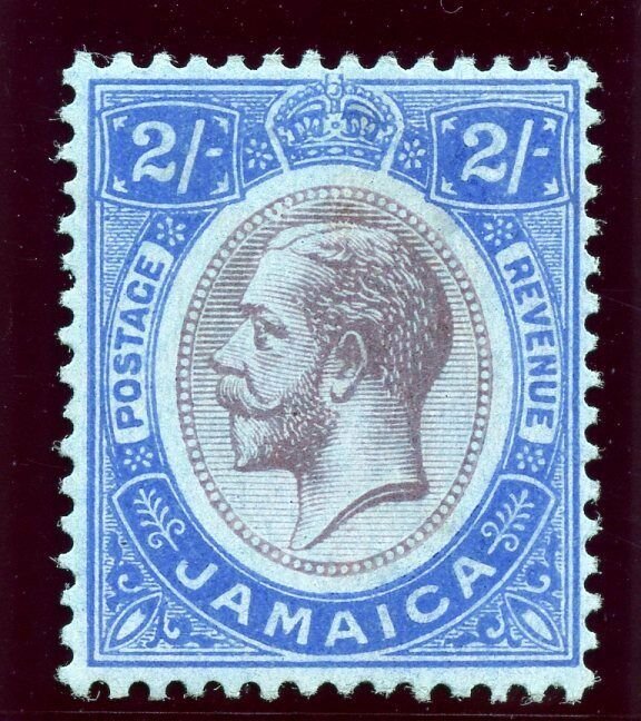 Jamaica 1919 KGV 2s purple & bright blue/blue MLH. SG 66. Sc 69.