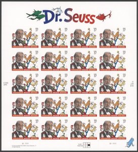 2004 US Scott #3835 37¢ Dr. Seuss Sheet of 20 MNH