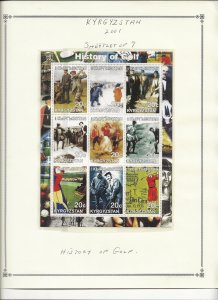 KYRGYZSTAN - NOTE AFTER SC 177 NH MINISHEET of 2001 - GOLF