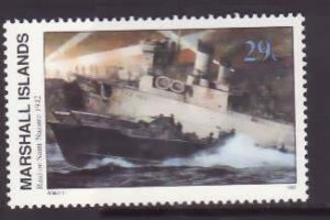 Marshall Islands-Sc#304- id8-unused NH 29c Saint-Nazaire raid-Ships-WWII-1991-92